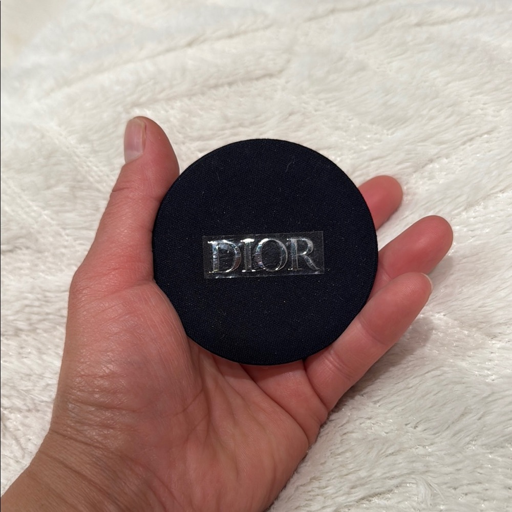 Dior Midnight Black Compact with Shimmering Silver Logo